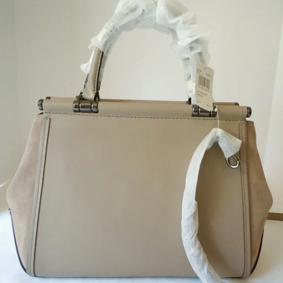 Coach Drifter Carryall Tote Leather Suede in Stone Gray 38389 - Picture 5 of 15